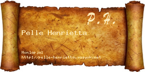 Pelle Henrietta névjegykártya